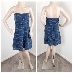 Ruby Rox navy blue strapless dress